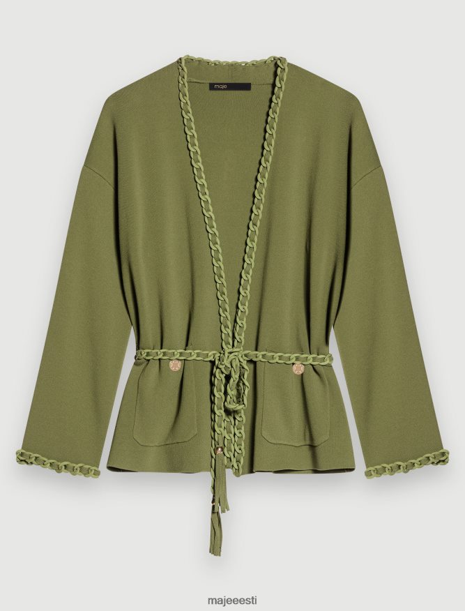 riietus_ee_maje_naised_punutud_aaristega_kardigan_khaki_6fh8z4291.jpg Riietus ee Maje naised punutud ääristega kardigan khaki 6FH8Z4291 - Image 1